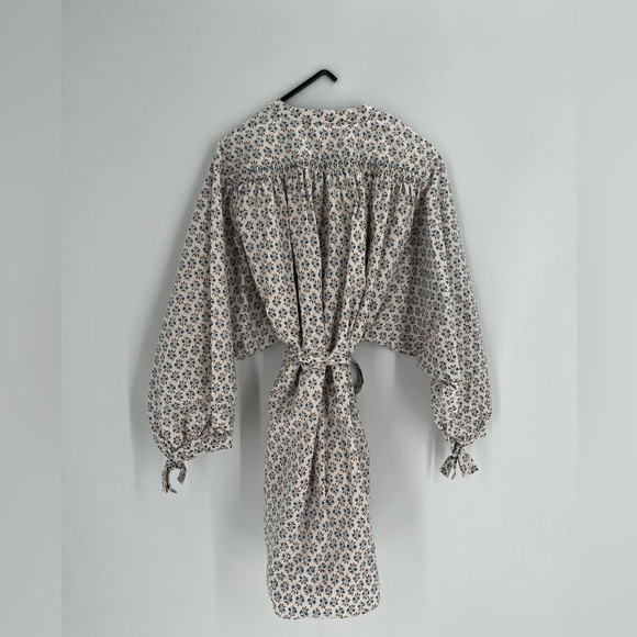 Doen Opal Belted Mini Dress In Blue Floral Meadow - Picture 5 of 10